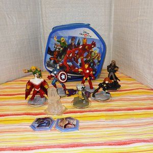Disney Infinity Figures 2.0 & case LOT, Marvel, Avengers Guardians of the Galaxy